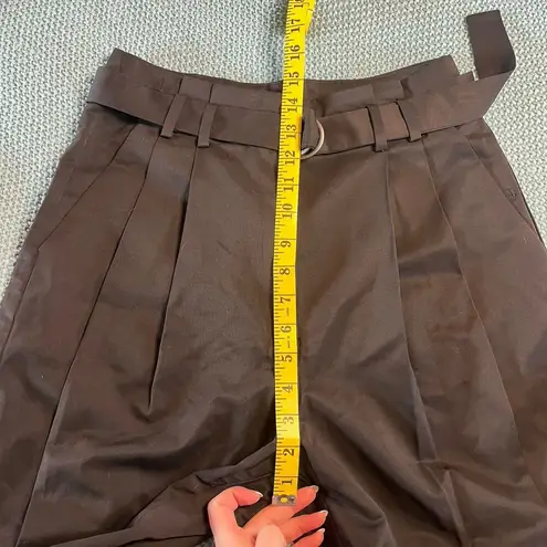 Elizabeth and James Rock Casual Belted Pleated/Cuffed Pants in Black. Size 8 NEW