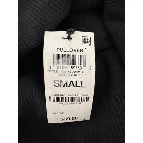 Ideology Women's Black Ribbed Funnel Neck Long Sleeve Pullover Top - Image 6