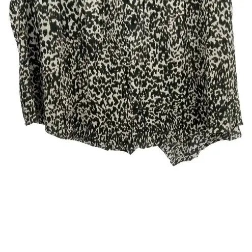 IRO Roya Leopard Silk Mini Skirt Ecru Black Brown Size 38 / US 6