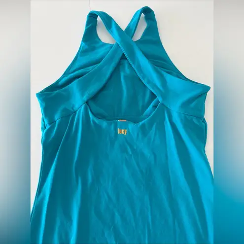 Lucy Activewear Lucy Crisscross Activewear Tank Dark Teal