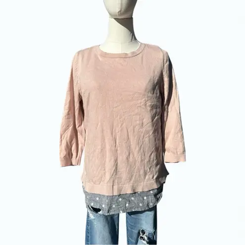 Boden Light Pink Layered Hem Blouse Women’s Size M Soft Casual Top Size M