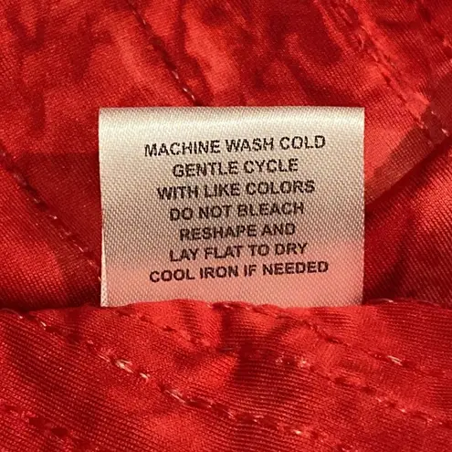 Pretty Red on Red Tie Dye Popover Top Sequin Embellishment Silky 3/4 Sleeve