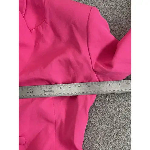 Ellae Lisque Hot Pink Center of Attention Blazer Size S Date Night Party