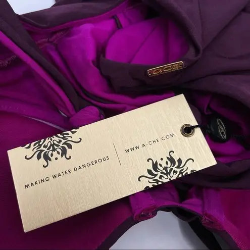 A.CHE Purple Cutout One Piece Swimsuit Size 4 B Cup Baddie Vacation Beach Pool