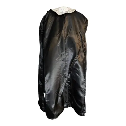 Derek Lam 10 CROSBY Tweed Coat Wool Fur Collar Pockets White Black Designer 8