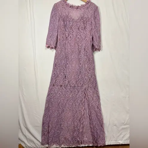 JJ's House Lace Full Length Dress Womens 14 NWT Wisteria Formal Wedding Event