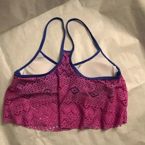 Malibu Swimwear Top EUC Blue Size M