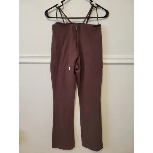 RTR sz 4 Nicholas Jalena high waist strap straight leg brown dress pants cutout