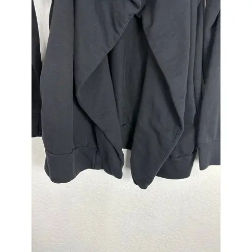 ALLSAINTS Black Delia Sweater Cardigan Size Small Draped Oversized Cotton