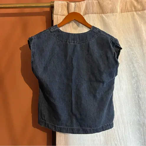 Jungmaven Shasta Denim Tank Top Cropped Shirt V