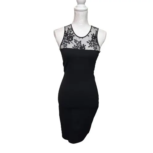 Michelle Mason  Womens Lace Inset Mini Bodycon Dress Sleeveless Size Small