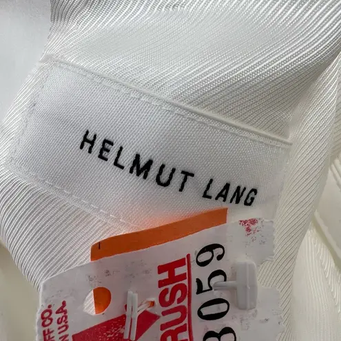 Helmut Lang Womens White Double Breasted Blazer Italian Cotton Size 12