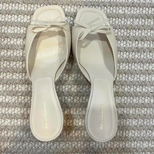 Reformation  Clementine Heeled Mule Sandal