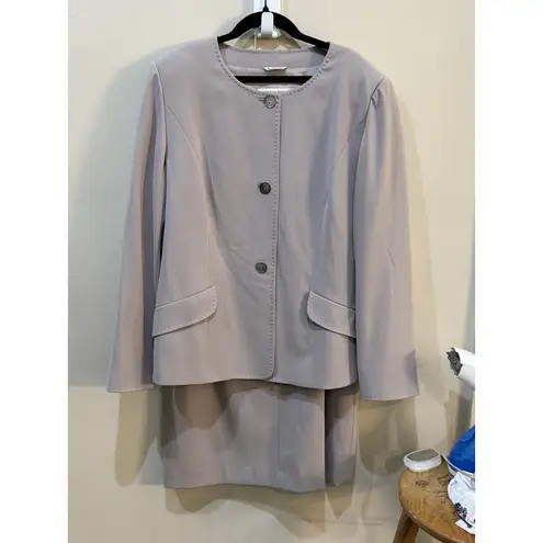 Marina Ronaldo 2 Piece Midi Skirt Suit Set Size 21 US 12 Made In Italy