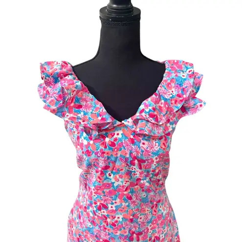 Lilly Pulitzer NWT!  Linwood Romper in Aura Pink Baby Bloomer - Size 0