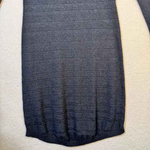 Toad & Co Charcoal Merino Wool Lightweight Knit Long Sweater Dress Size Medium Gray