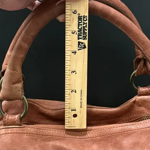 MONI MONI Cinzia Moniaci Brown Italian Leather Studded Splendor Tote Satchel Bag