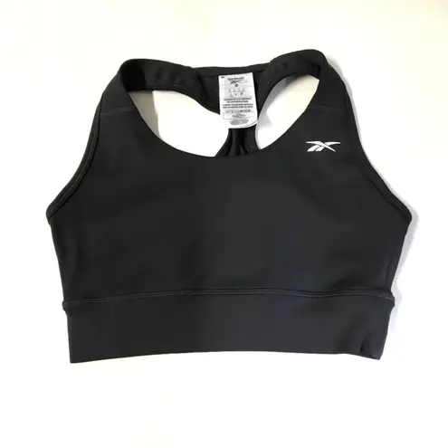 Reebok  Sports Bra Womens Small Black Athletic Activewear Workout Stretch Yoga