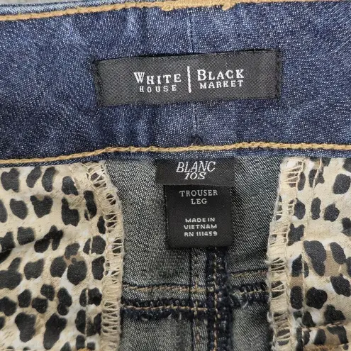 White House | Black Market  Jeans Womens 10S Blanc Trouser Leg Dark Wash Denim