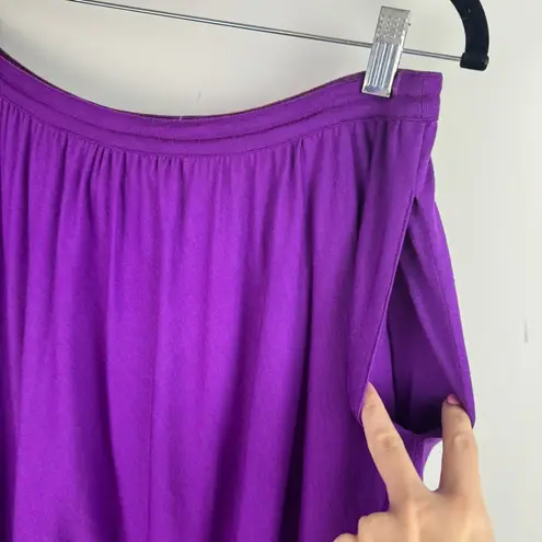 Missoni Vintage Womens Matching Set Top Skirt Purple 100% Wool