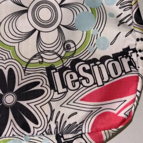 LeSportsac MINI SHOULDER BAG WHITE BLACK RED BLUE COLORS CHERRY FLORAL DESIGN