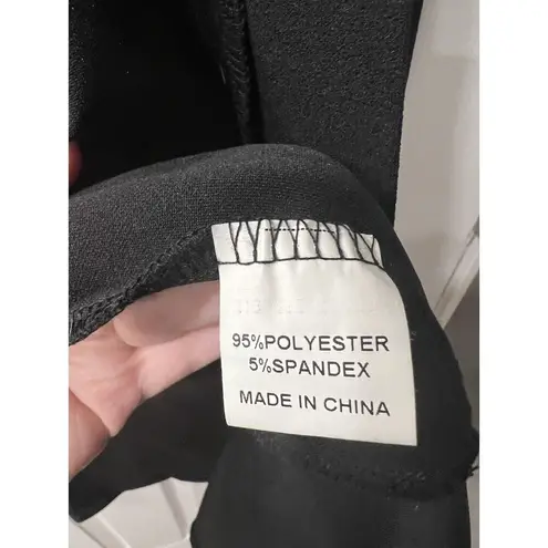 Fashion Women’s Black Open Front Blazer Jacket Plus Size 2XL Peplum 3/4 Sleeves