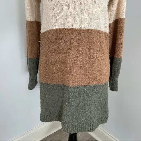 Miami for Francesca's Colorblock Long Sleeve Sweater Dress size XS Raglan Stripe Pink