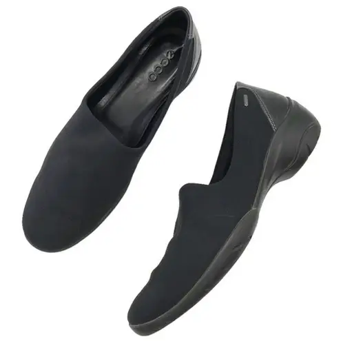 Ecco Shoes Rise GTX GoreTex Black Slip On Loafer Walking Shoes Women’s Size 40