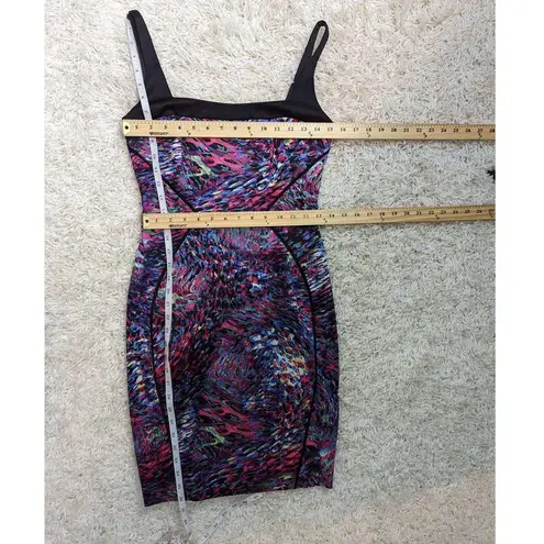 Jay Godfrey Sleeveless Watercolor Print Satin Sheath Dress Black Size 4