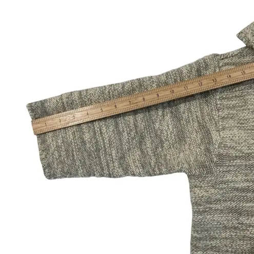 PureJill Heathered Cream Wool Blend Kangaroo Funnel Neck Sweater Women's Size M Gray Size M