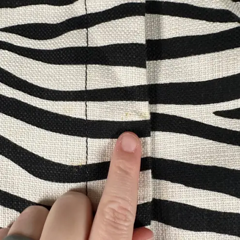 Talbots  Zebra Print Long Sleeve Coat Womens 10 Collarless Open Front Jacket thumbnail 12