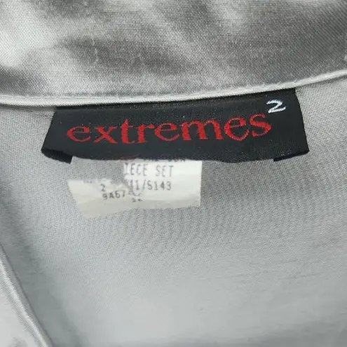 Vintage Extremes2 Metallic Dress & Jacket Set Silver 16