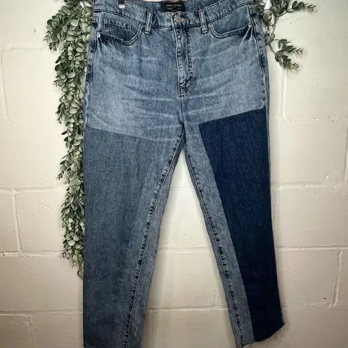 Banana Republic  | women block pattern denim jeans straight legs