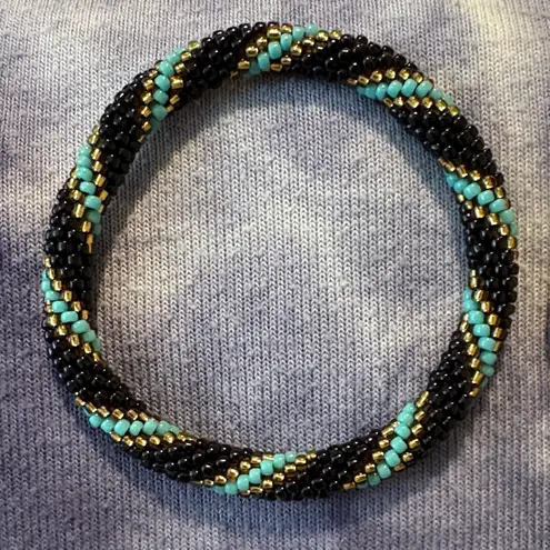 EUC Sashka & Co. Beaded Bracelets Set Black