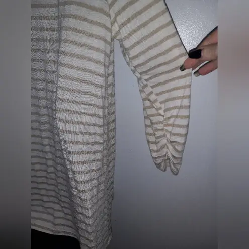 Apt. 9 Striped cream  cardigan