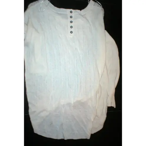 Womens New Womens Open Knit Sweater Dunnes 14 White Linen Viscose St Bernard Size undefined