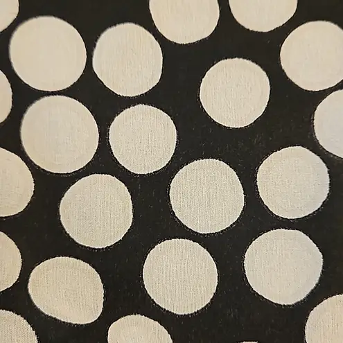 St. John ππ 100% Silk Scarf ~ Black & White Polka Dot Print