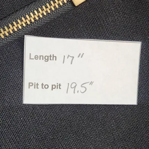 Simply Noelle Black Chiffon and Knit Zip-Up Jacket NWT Size Small/Medium