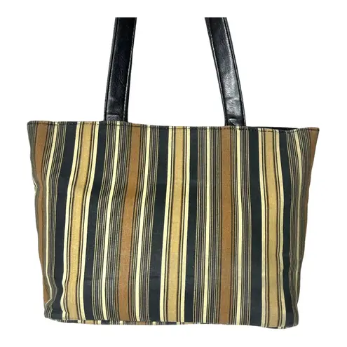 Longaberger Handbag Shoulder Bag Coffee Cup Themed Purse Black Brown Gold Vtg