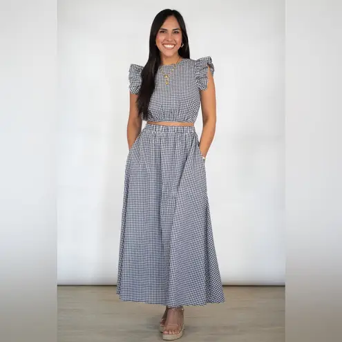 TCEC  Black & White Gingham Matching Skirt Set Size Medium thumbnail 2