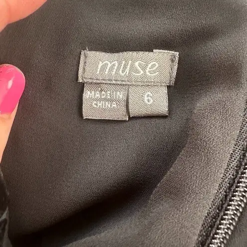 Muse Floral Wide Leg Silk Blend Pants Black Festival Boho Hippie Whimsygoth 6