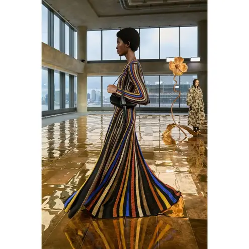 Ulla Johnson  Albie Knit Long Sleeve Dress in Zoisite Small New Womens Maxi Gown