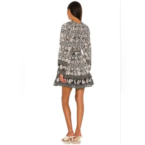 Cleobella Anthropology Elly Mini Black and Cream Long Sleeve Dress Size XS