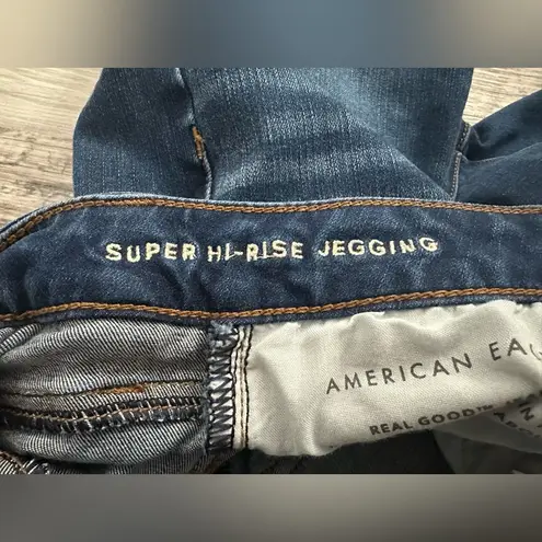 American Eagle  Women Size 2 Regular Super Hi-Rise Jegging Blue Jeans Stretch