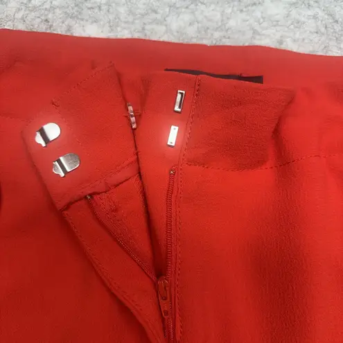 Avenue 7th New York And Company Women's Pant 14 Red W/Belt Straight Leg Polyster