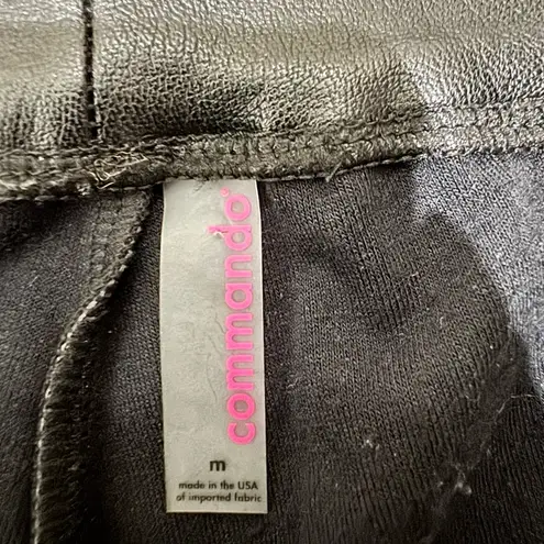 Commando Faux Leather Joggers Black Women’s M Soft Lined Leggings