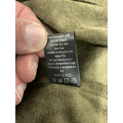 Womans Have Large Green Long Sleeve Open Front Knee Length Jacket