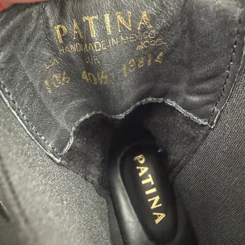 Patina Vero Boot 10.5 Portland Leather Goods Square Chelsea Heel Handmade Mexico Black