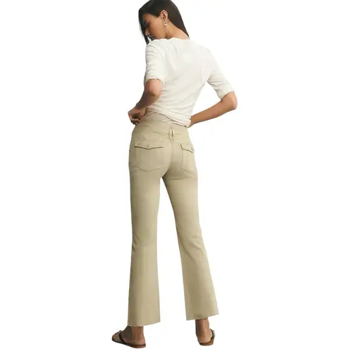 Pilcro Anthropologie Yaya Crop Raw Hem Utility Cargo Mid Rise Flare Pants 27