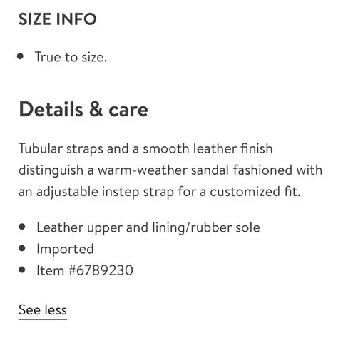 Caslon Aliyah Slingback Leather Sandal Size 5.5